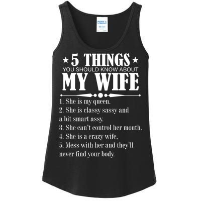 5 Things You Should Know About My Wife Funny Ladies Essential Tank