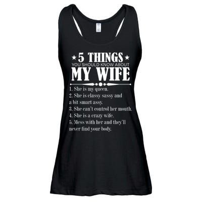 5 Things You Should Know About My Wife Funny Ladies Essential Flowy Tank