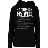 5 Things You Should Know About My Wife Funny Womens Funnel Neck Pullover Hood