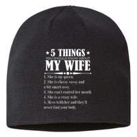 5 Things You Should Know About My Wife Funny Sustainable Beanie