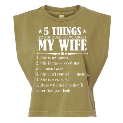 5 Things You Should Know About My Wife Funny Garment-Dyed Women's Muscle Tee