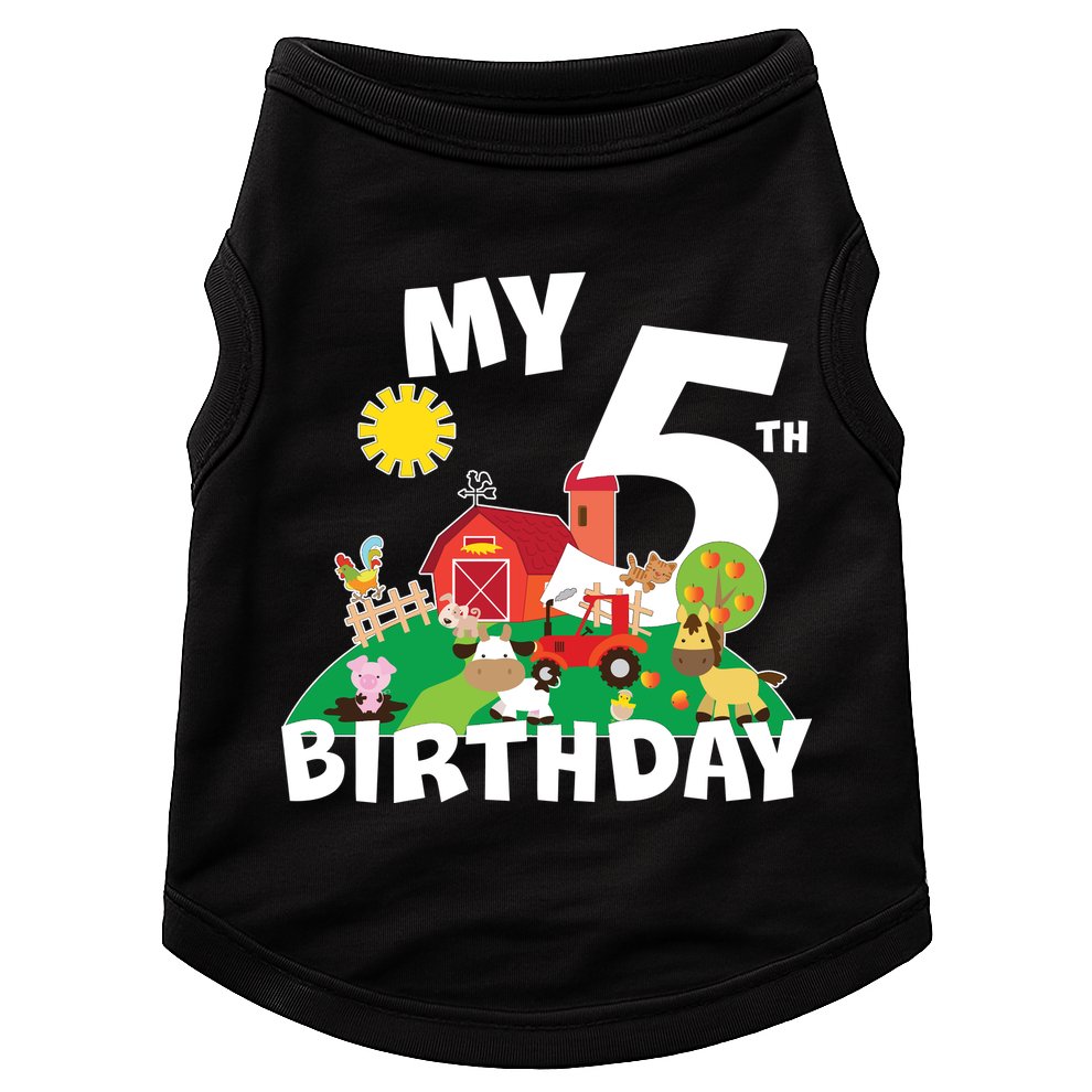 5 Year Old Farm My 5th Birthday Doggie Tank
