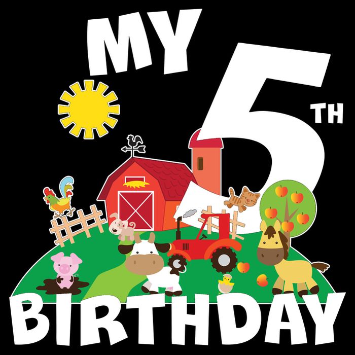 5 Year Old Farm My 5th Birthday Impact Tech Backpack