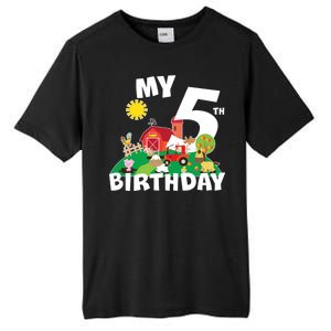 5 Year Old Farm My 5th Birthday Tall Fusion ChromaSoft Performance T-Shirt