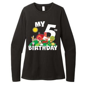 5 Year Old Farm My 5th Birthday Womens CVC Long Sleeve Shirt