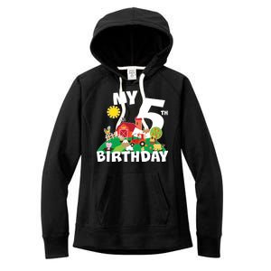 5 Year Old Farm My 5th Birthday Women's Fleece Hoodie