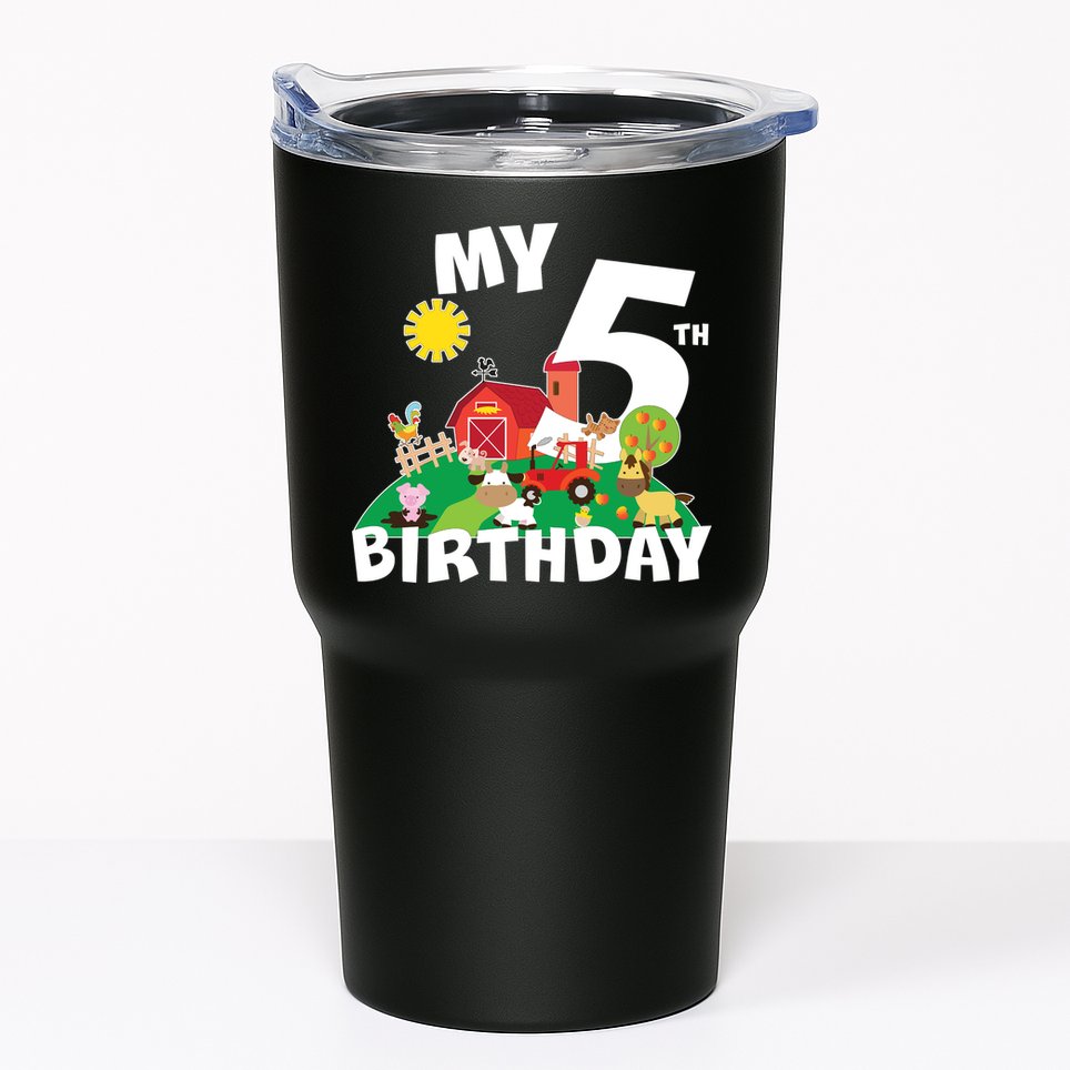 5 Year Old Farm My 5th Birthday Tumbler