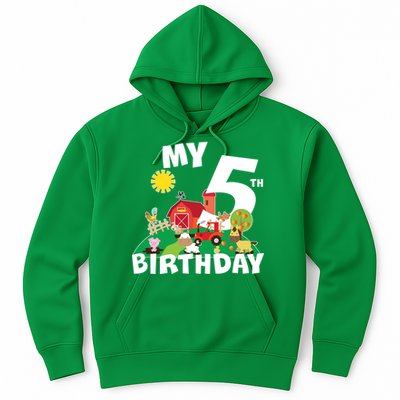 5 Year Old Farm My 5th Birthday Hoodie
