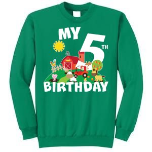 5 Year Old Farm My 5th Birthday Sweatshirt