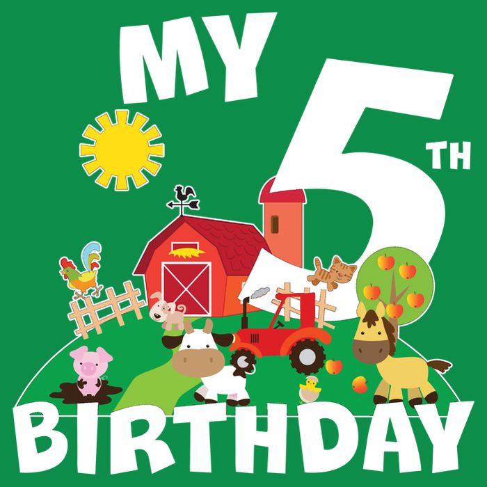 5 Year Old Farm My 5th Birthday Sweatshirt