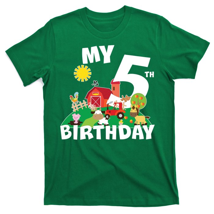 5 Year Old Farm My 5th Birthday T-Shirt