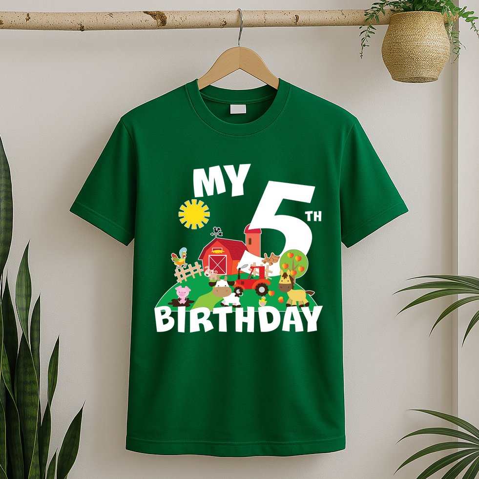 5 Year Old Farm My 5th Birthday T-Shirt