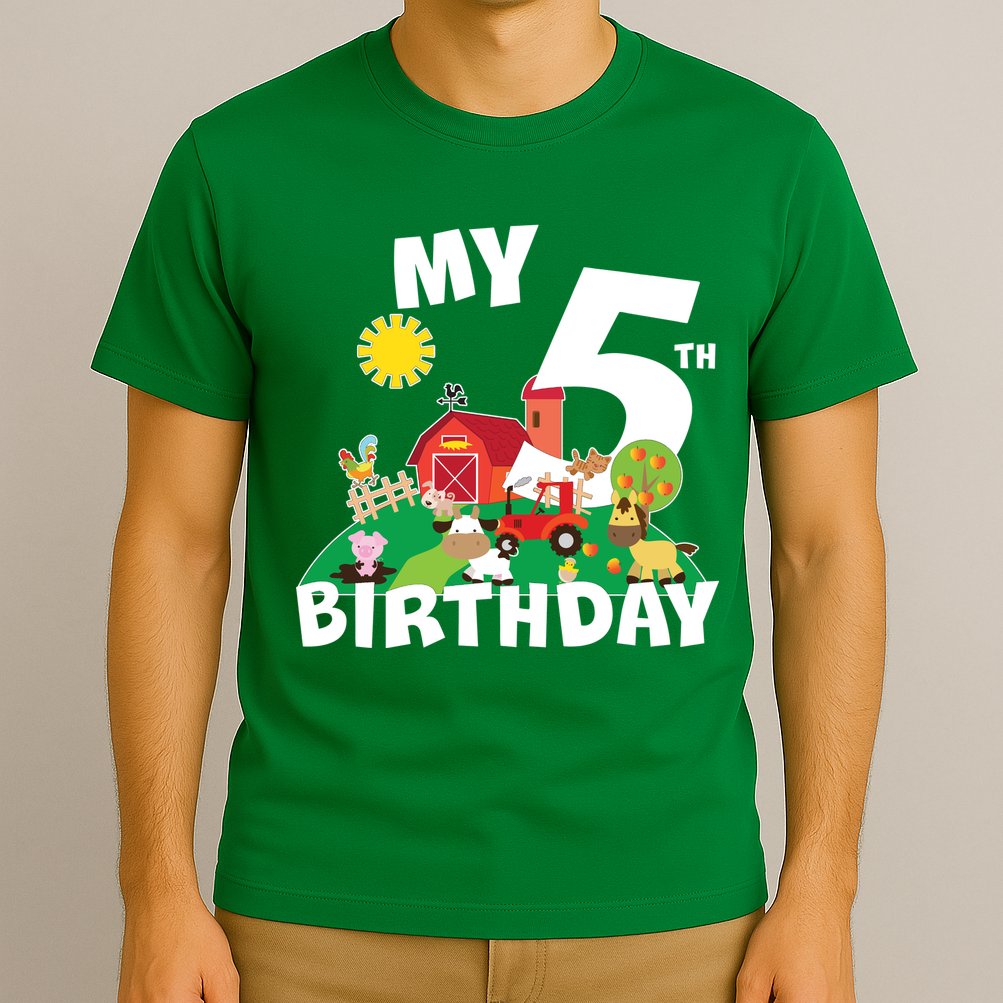 5 Year Old Farm My 5th Birthday T-Shirt