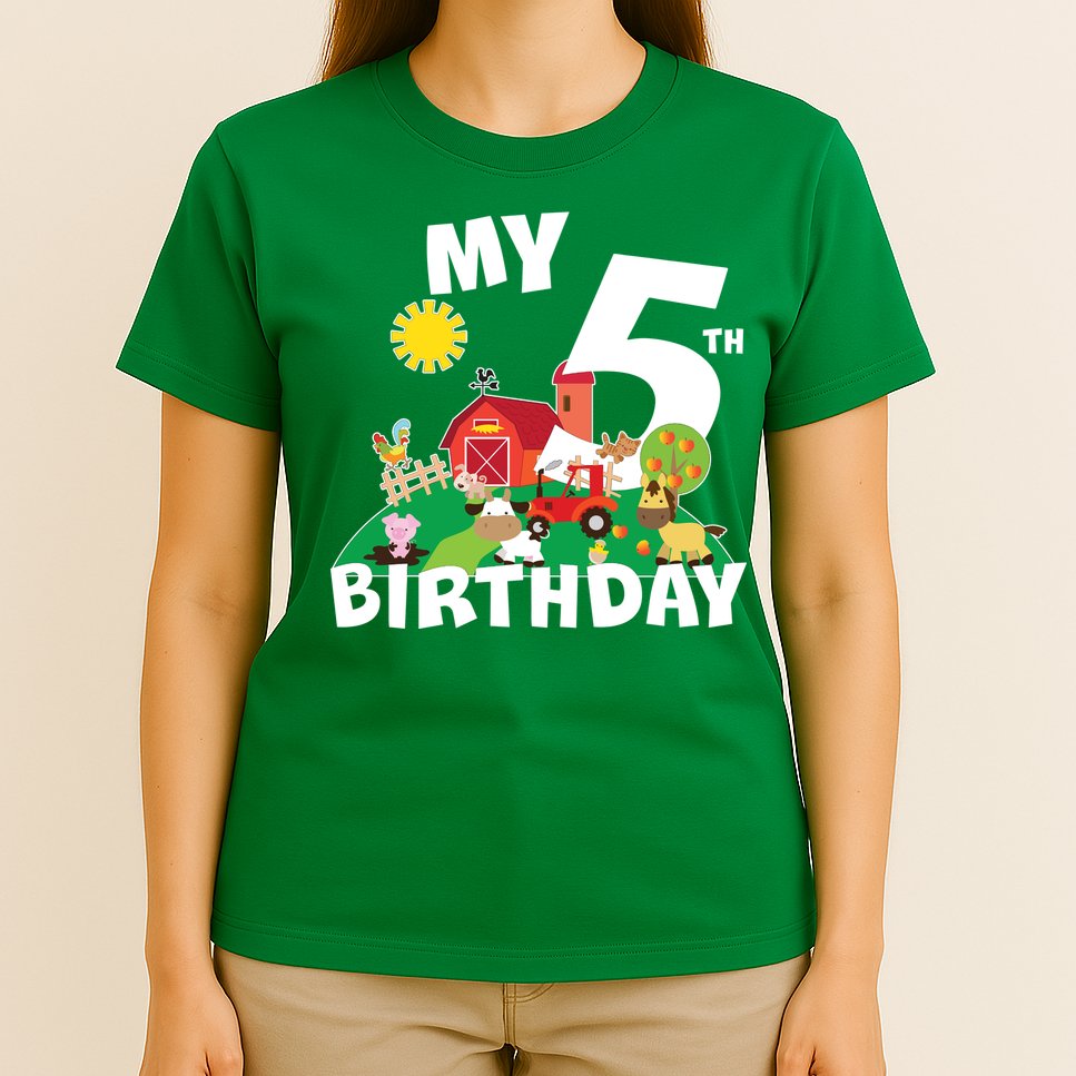 5 Year Old Farm My 5th Birthday T-Shirt