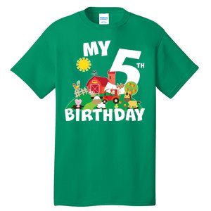 5 Year Old Farm My 5th Birthday Tall T-Shirt