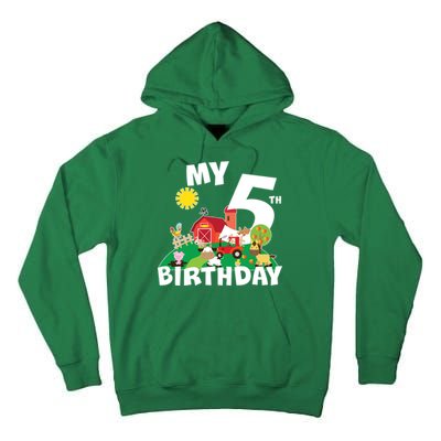 5 Year Old Farm My 5th Birthday Tall Hoodie