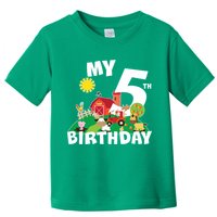 5 Year Old Farm My 5th Birthday Toddler T-Shirt