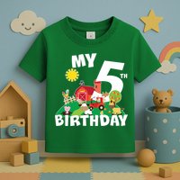 5 Year Old Farm My 5th Birthday Toddler T-Shirt