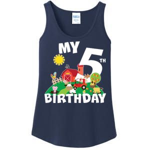 5 Year Old Farm My 5th Birthday Ladies Essential Tank