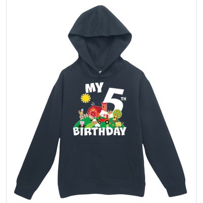 5 Year Old Farm My 5th Birthday Urban Pullover Hoodie