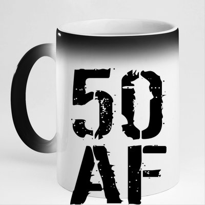 50 AF 50th Birthday 11oz Black Color Changing Mug