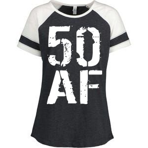 50 AF 50th Birthday Enza Ladies Jersey Colorblock Tee