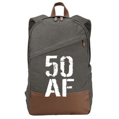 50 AF 50th Birthday Cotton Canvas Backpack