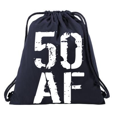 50 AF 50th Birthday Drawstring Bag