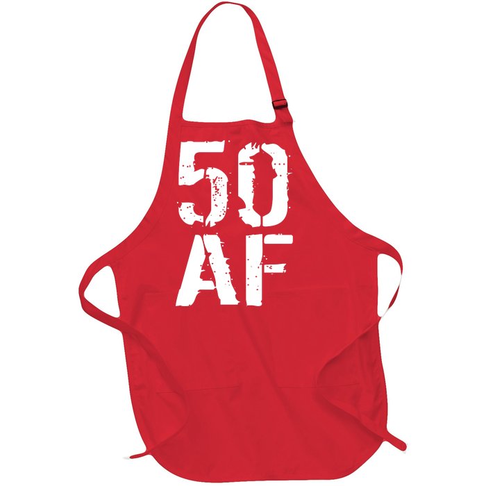 50 AF 50th Birthday Full-Length Apron With Pockets