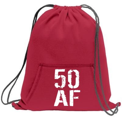 50 AF 50th Birthday Sweatshirt Cinch Pack Bag