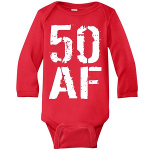 50 AF 50th Birthday Baby Long Sleeve Bodysuit