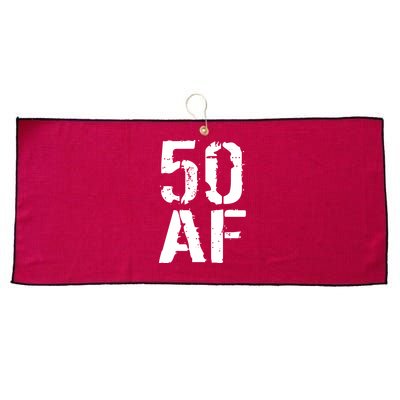 50 AF 50th Birthday Large Microfiber Waffle Golf Towel