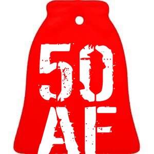 50 AF 50th Birthday Ceramic Bell Ornament