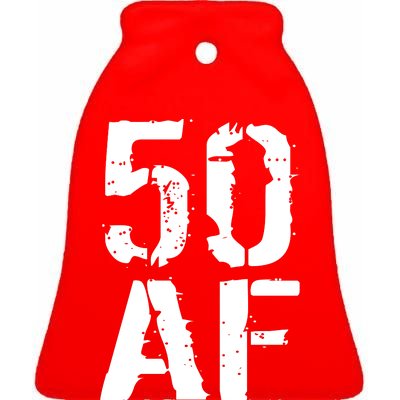 50 AF 50th Birthday Ceramic Bell Ornament