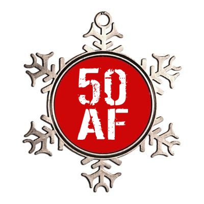 50 AF 50th Birthday Metallic Star Ornament