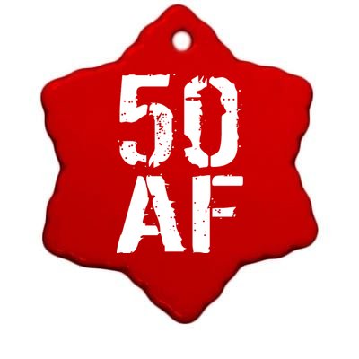 50 AF 50th Birthday Ceramic Star Ornament