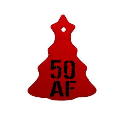 50 AF 50th Birthday Ceramic Tree Ornament