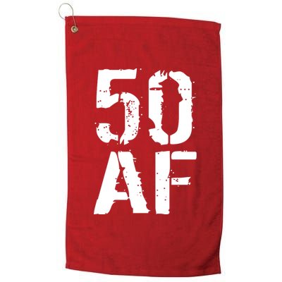 50 AF 50th Birthday Platinum Collection Golf Towel