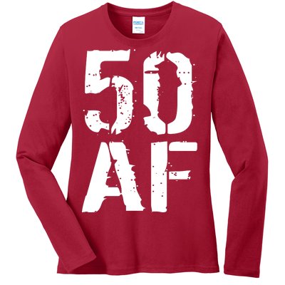 50 AF 50th Birthday Ladies Long Sleeve Shirt