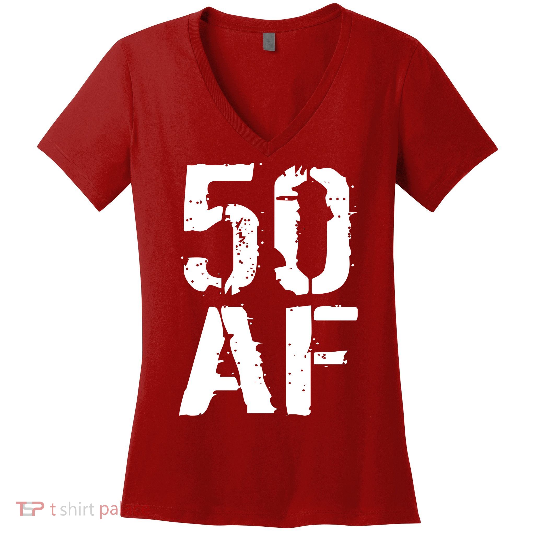 50 AF 50th Birthday Women's V-Neck T-Shirt