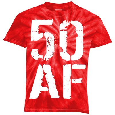 50 AF 50th Birthday Kids Tie-Dye T-Shirt