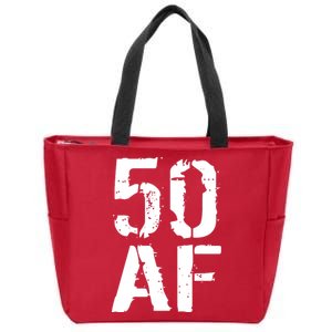 50 AF 50th Birthday Zip Tote Bag