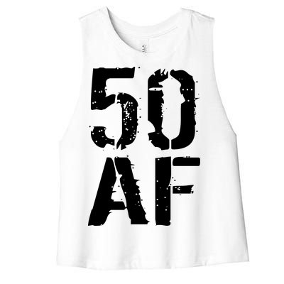 50 AF 50th Birthday Women's Racerback Cropped Tank