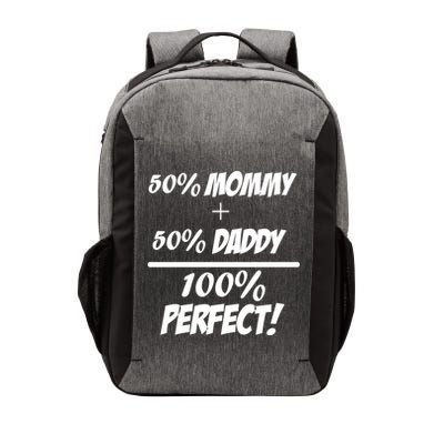 50 Mommy Plus 50 Daddy Equals 100 Percent Perfect Vector Backpack