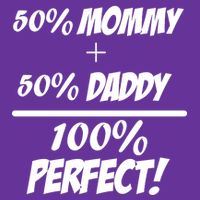 50 Mommy Plus 50 Daddy Equals 100 Percent Perfect Cooling Performance Crew T-Shirt