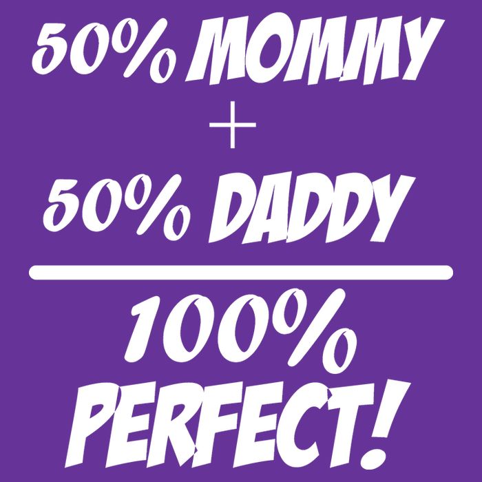 50 Mommy Plus 50 Daddy Equals 100 Percent Perfect Cooling Performance Crew T-Shirt