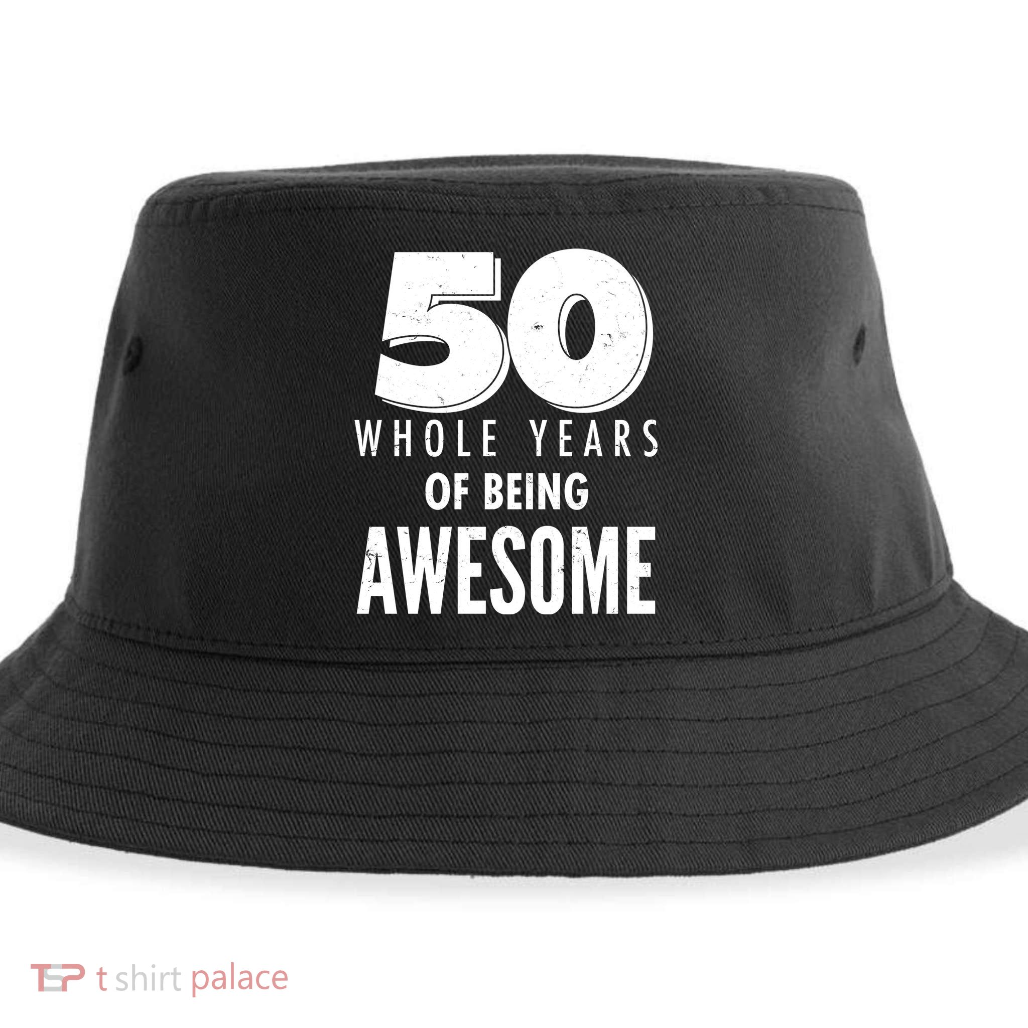 50 Whole Years Of Being Awesome Birthday Sustainable Bucket Hat
