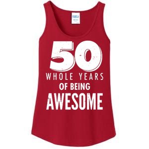 50 Whole Years Of Being Awesome Birthday Ladies Essential Tank