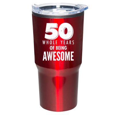 50 Whole Years Of Being Awesome Birthday Tumbler