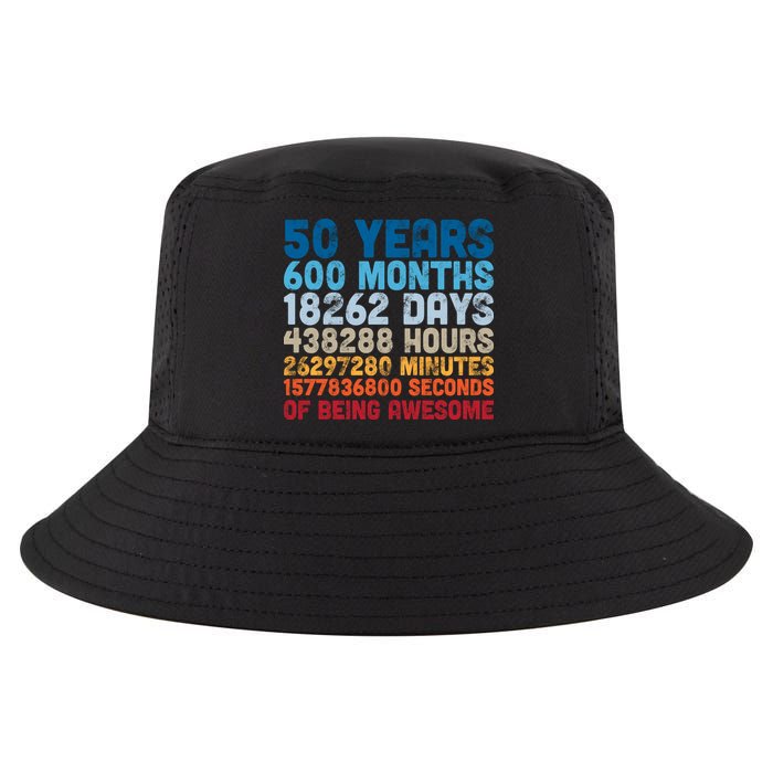 50 Years Months Days Hours Minutes Seconds Of Being Awesome Cool Comfort Performance Bucket Hat